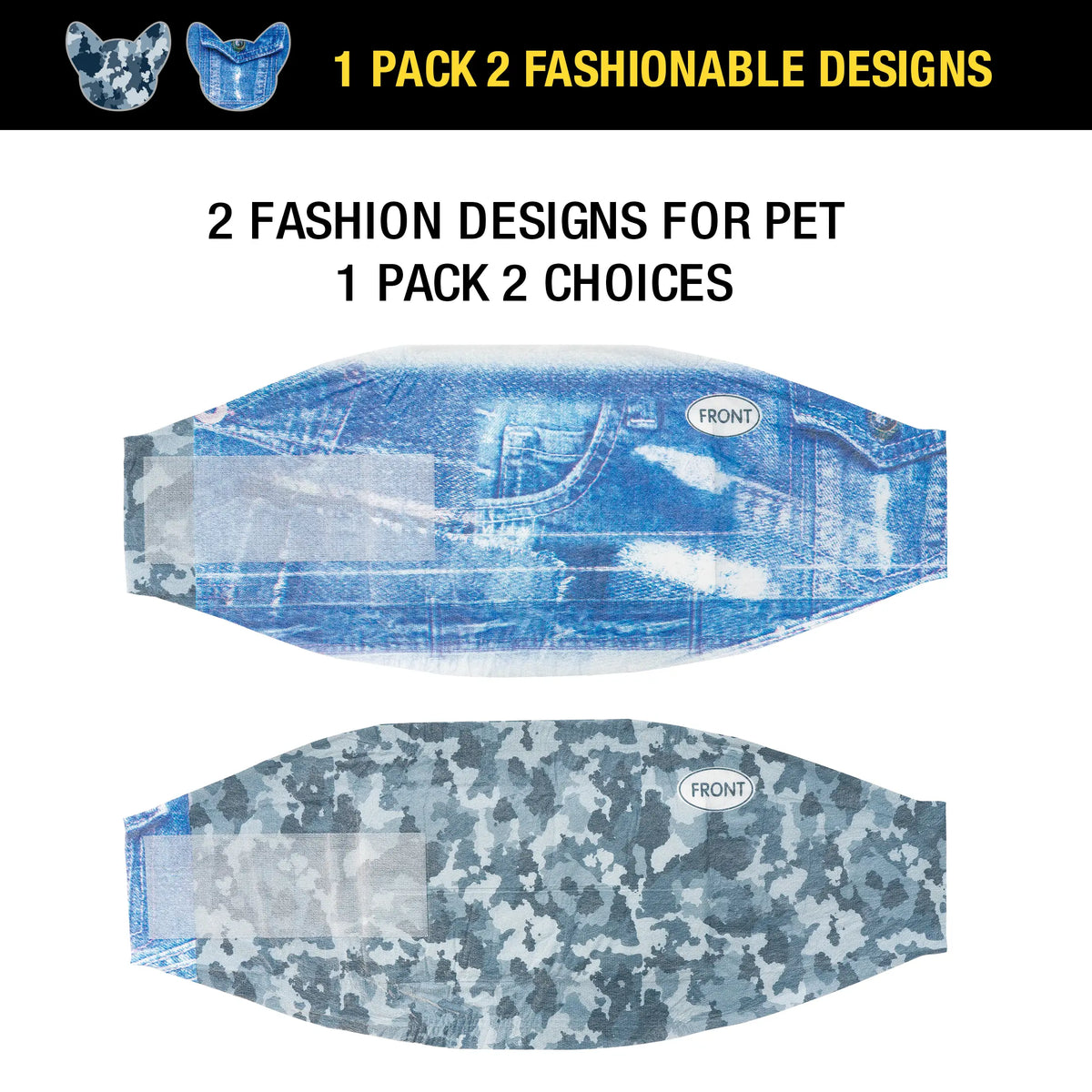 【Sohochic】 Dono Disposable Male Dog Wraps - Multi-Size (Including Small) Dog Diapers with Elastic Waistband, Fasteners, Wider Belly Bands, Thicker Core, Super Absorbent, Leak-Proof Fit for Travel, Excitable Urination (Many Uses, No Mess)
