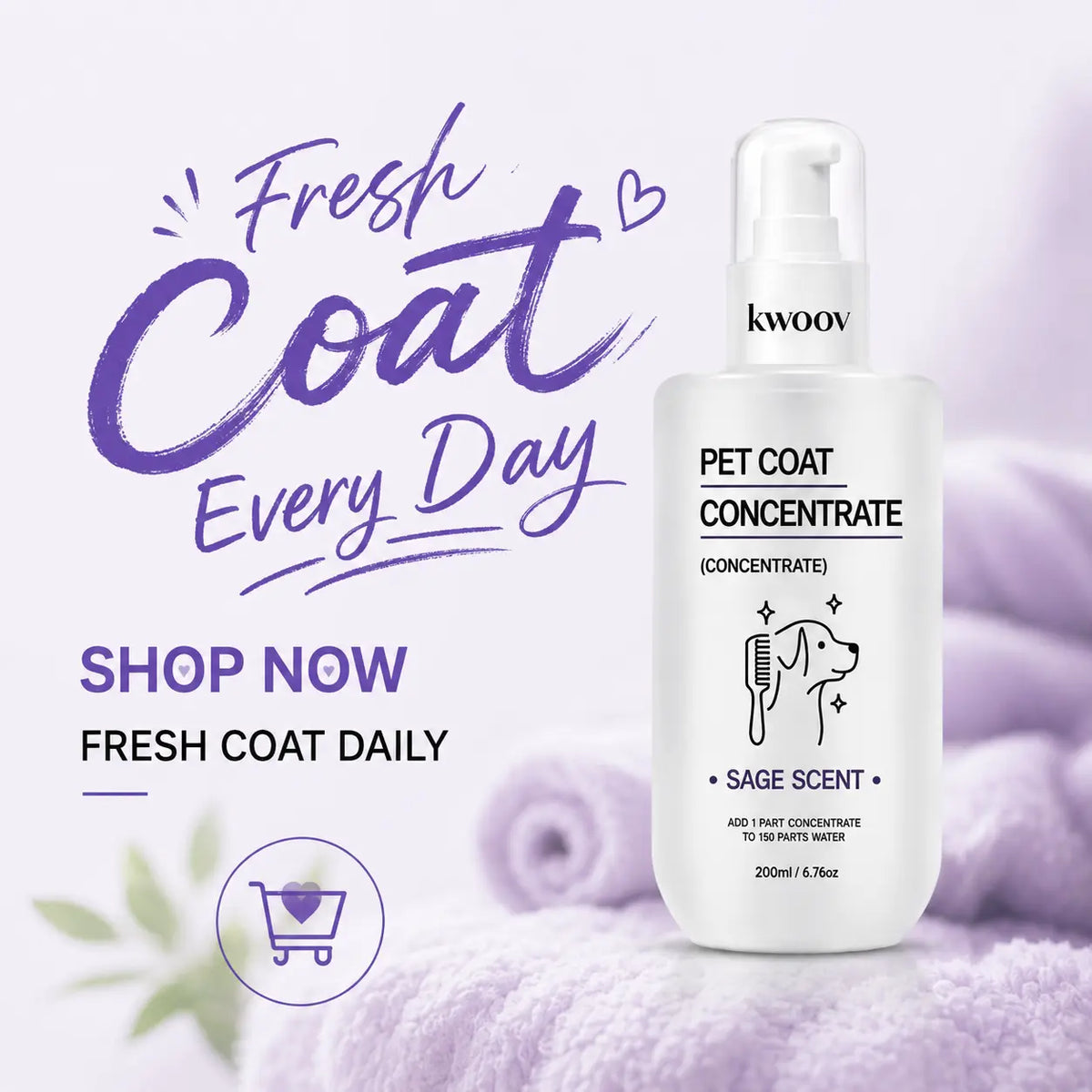 Stop Bathing Your Pet so Often – Waterless Concentrated Dog Grooming Spray with Silk Protein & Keratin, No-Rinse Coat Conditioner That Refreshes Fur, Softens Coat and Helps Eliminate Odors, Makes 67.6 Fl Oz