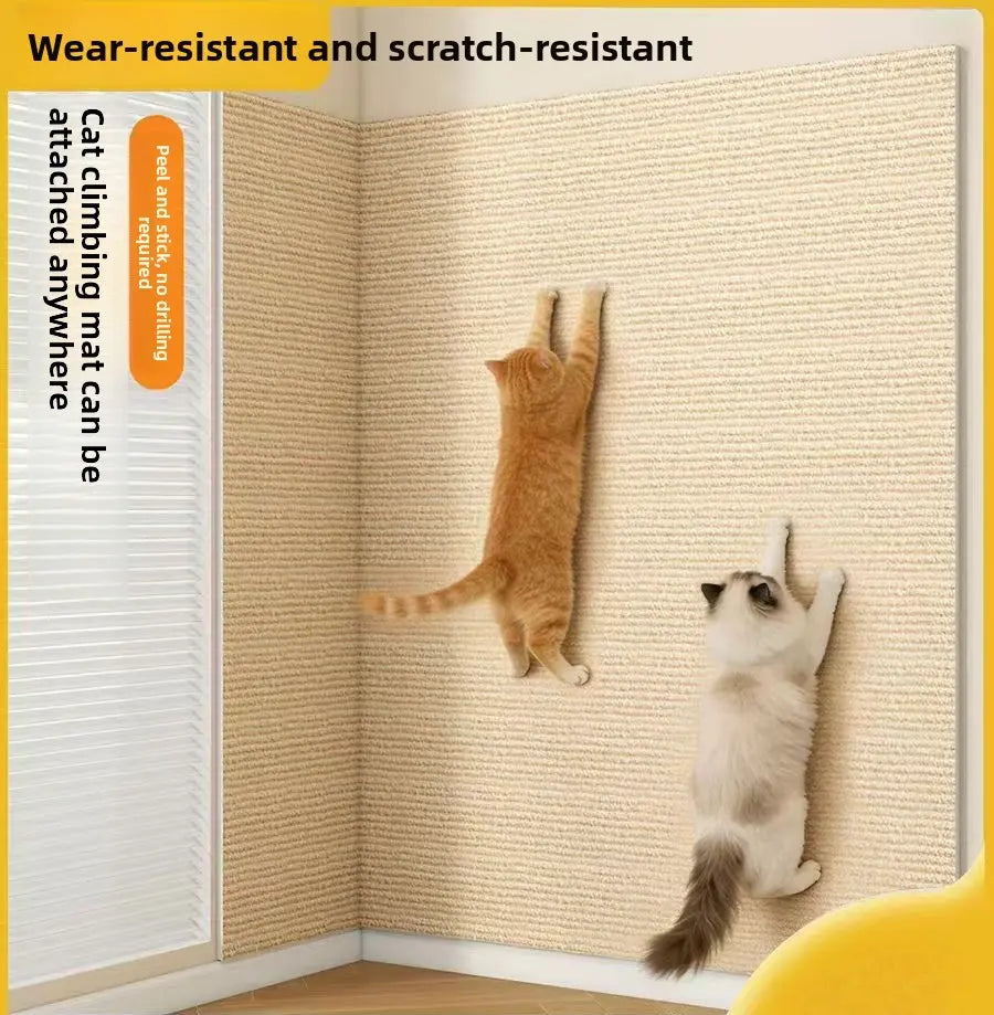 Cat Scratch Protector for Furniture - 11.85" x 39.3" Easy Installation Anti-Scratch Sticky Pad, Iridescent Stained Glass Decorative Film for Leather Couch Arms and Corners, Sohochic