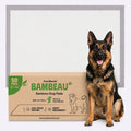 Bambeau Premium Bamboo-Based Pads Eco Conscious Dog Pads 3XL (37X54 Inch) 25 Count - Extra Large Puppy Training Pads, Unbleached Chlorine-Free Plant-Based Potty Pads Leak-Proof Backing and Natural Odor Control