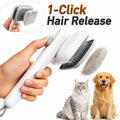 Dog & Cat Self-Cleaning Deshedding Slicker Comb - Universal 1-Click Release Brush for Shed Control, Easy Clean, No Hair Picking