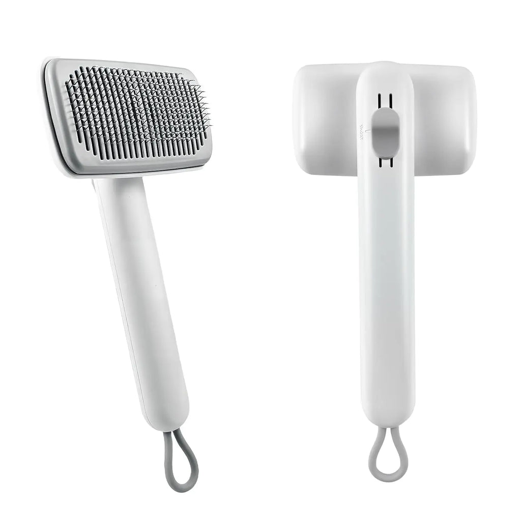 Dog & Cat Self-Cleaning Deshedding Slicker Comb - Universal 1-Click Release Brush for Shed Control, Easy Clean, No Hair Picking