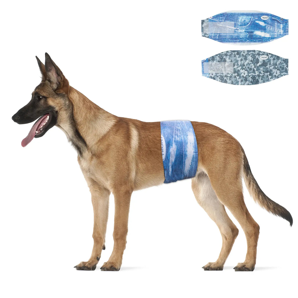 【Sohochic】 Dono Disposable Male Dog Wraps - Multi-Size (Including Small) Dog Diapers with Elastic Waistband, Fasteners, Wider Belly Bands, Thicker Core, Super Absorbent, Leak-Proof Fit for Travel, Excitable Urination (Many Uses, No Mess)
