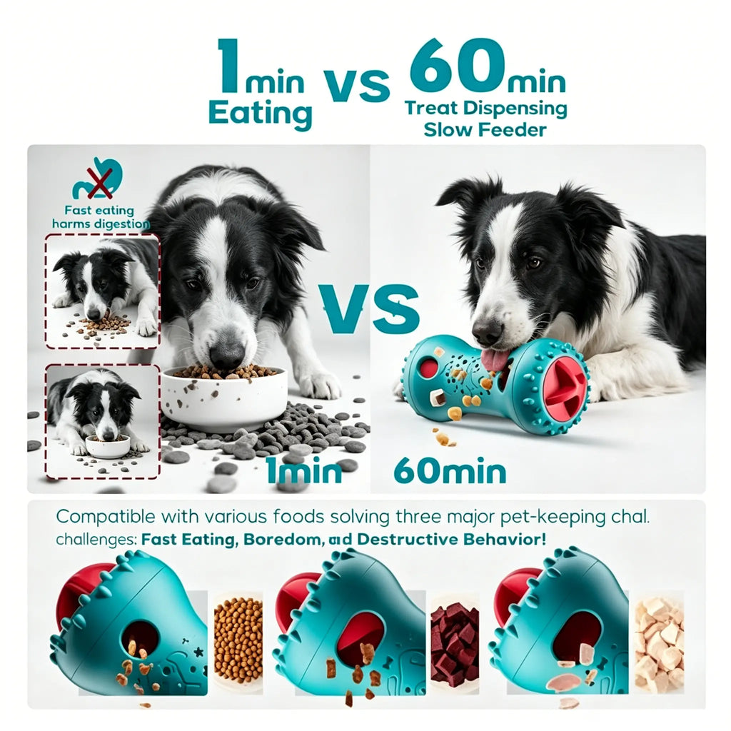 Interactive Treat Dispensing Puzzle Toy for Dogs and Cats - Enrichment and IQ Training for Enhanced Mental Stimulation