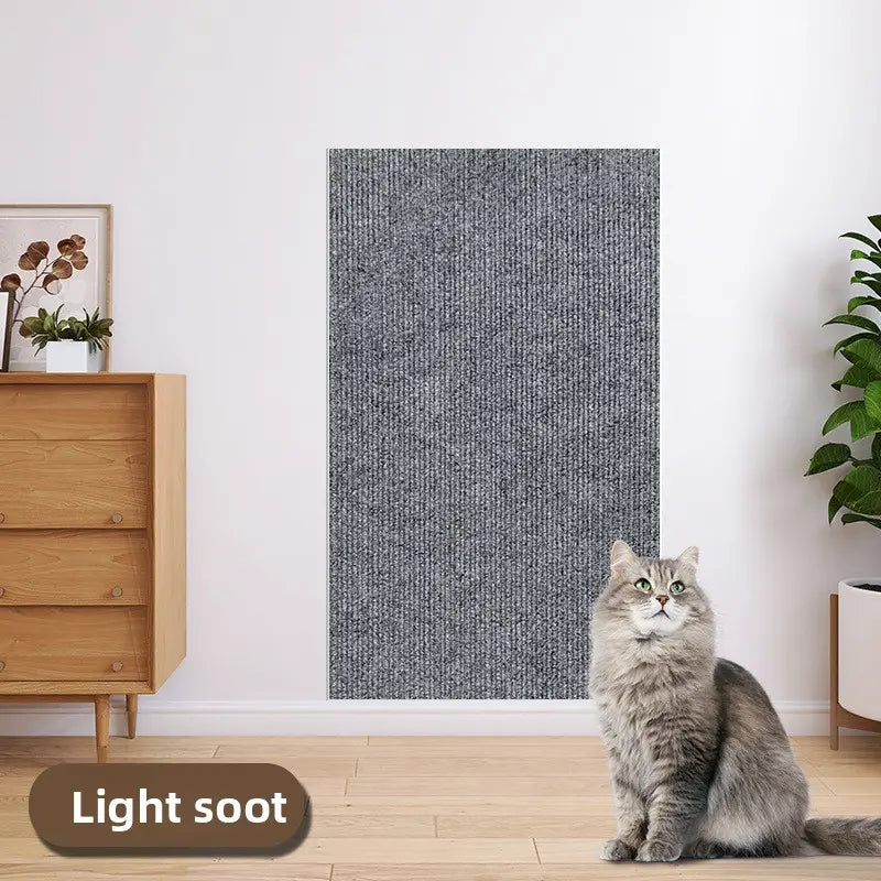 Cat Scratch Protector for Furniture - 11.85" x 39.3" Easy Installation Anti-Scratch Sticky Pad, Iridescent Stained Glass Decorative Film for Leather Couch Arms and Corners, Sohochic